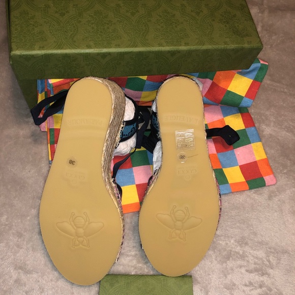 Gucci Women’s 85 mm Gg Multi Color Platforms..BRAND NEW!!! - Picture 4 of 6